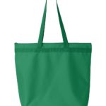 Kelly Front High Liberty Bags; Recycled Zippered Tote