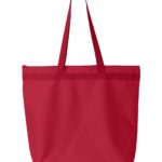 Red Front High Liberty Bags Recycled Zippered Tote