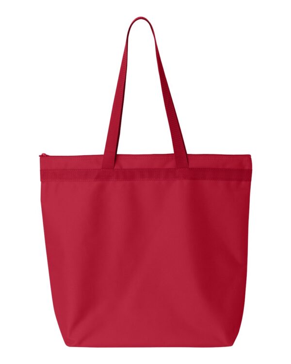 Red Front High Liberty Bags Recycled Zippered Tote