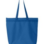 Royal Front High Liberty Bags; Recycled Zippered Tote