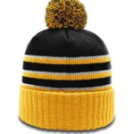 richardson striped pom beanie with cuff