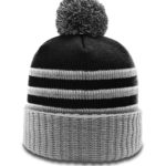 richardson striped pom beanie with cuff