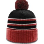 richardson striped pom beanie with cuff