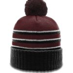 richardson striped pom beanie with cuff