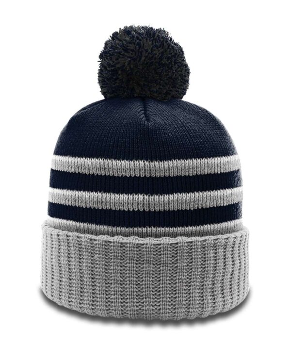 richardson striped pom beanie with cuff