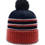 richardson striped pom beanie with cuff
