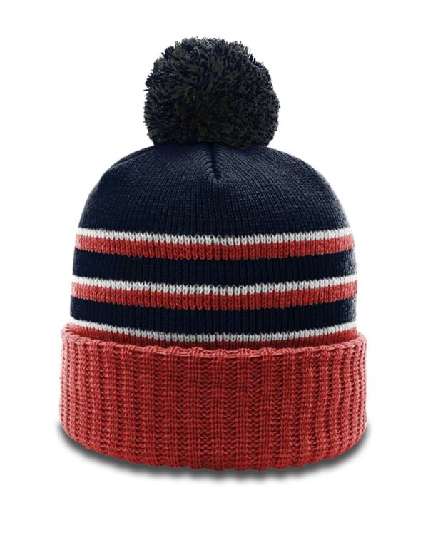 richardson striped pom beanie with cuff