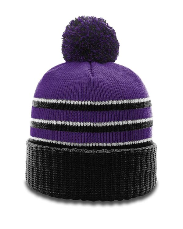 richardson striped pom beanie with cuff