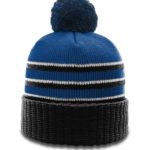 richardson striped pom beanie with cuff