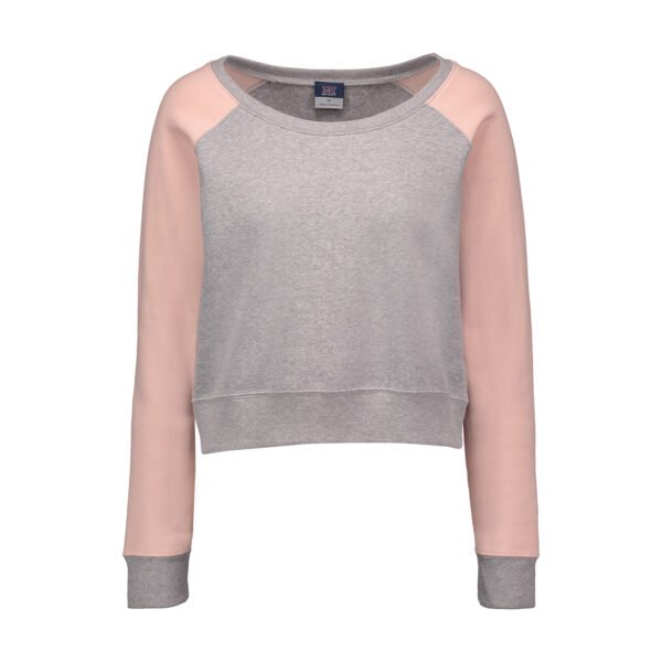 MV Sports Camila Cropped Colorblock Crew-Neck Sweatshirt