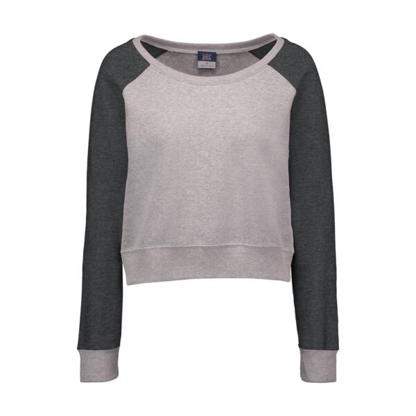 MV Sports; Camila Cropped Colorblock Crew-Neck Sweatshirt