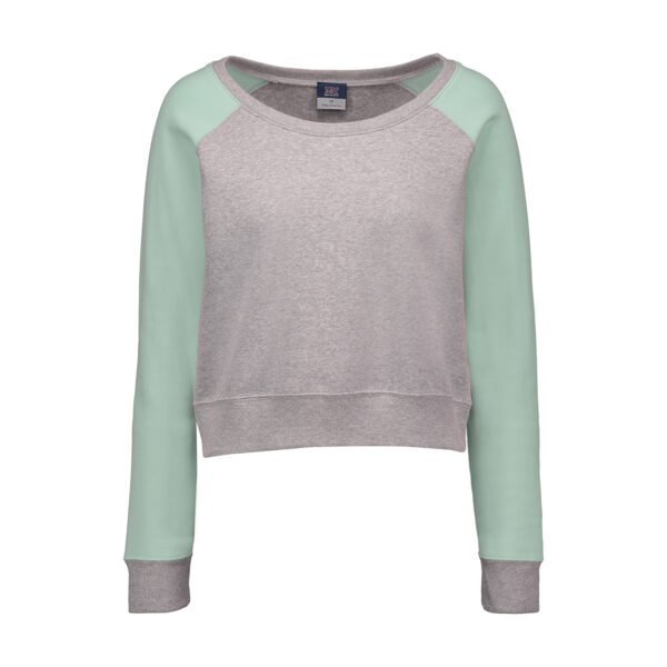 MV Sports; Camila Cropped Colorblock Crew-Neck Sweatshirt