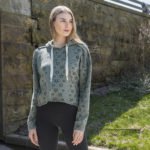 Starry Cropped Hooded Sweatshirt