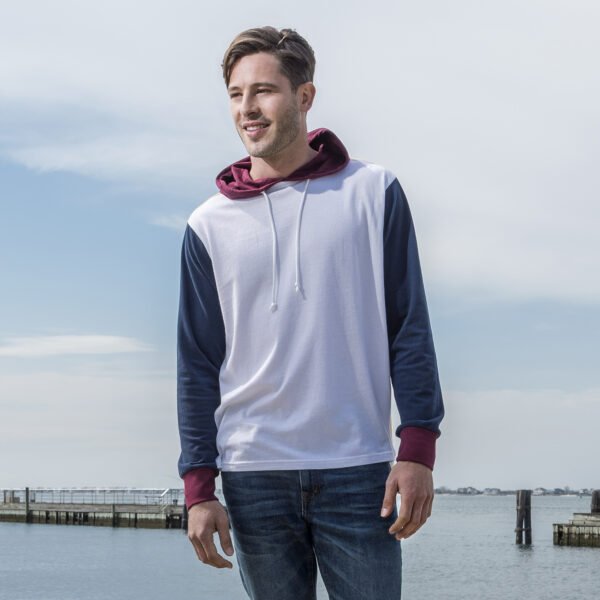 MV Sports Dean Peached Jersey Hooded Long Sleeve T