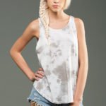 MicroModal Womens Micro Jersey Marble Dyed High Neck Tank