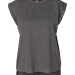 BELLA + CANVAS Women’s Flowy Muscle T-Shirt With Rolled Cuffs
