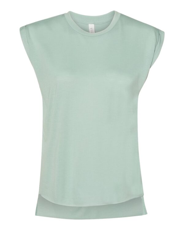 BELLA + CANVAS Women’s Flowy Muscle T-Shirt With Rolled Cuffs
