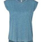 BELLA + CANVAS Women’s Flowy Muscle T-Shirt With Rolled Cuffs