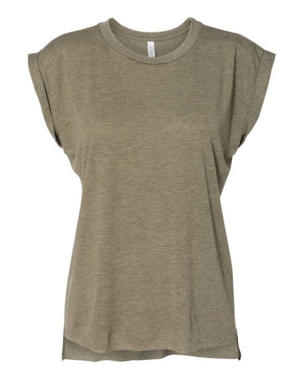 BELLA + CANVAS Women’s Flowy Muscle T-Shirt With Rolled Cuffs