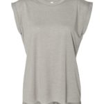 BELLA + CANVAS Women’s Flowy Muscle T-Shirt With Rolled Cuffs