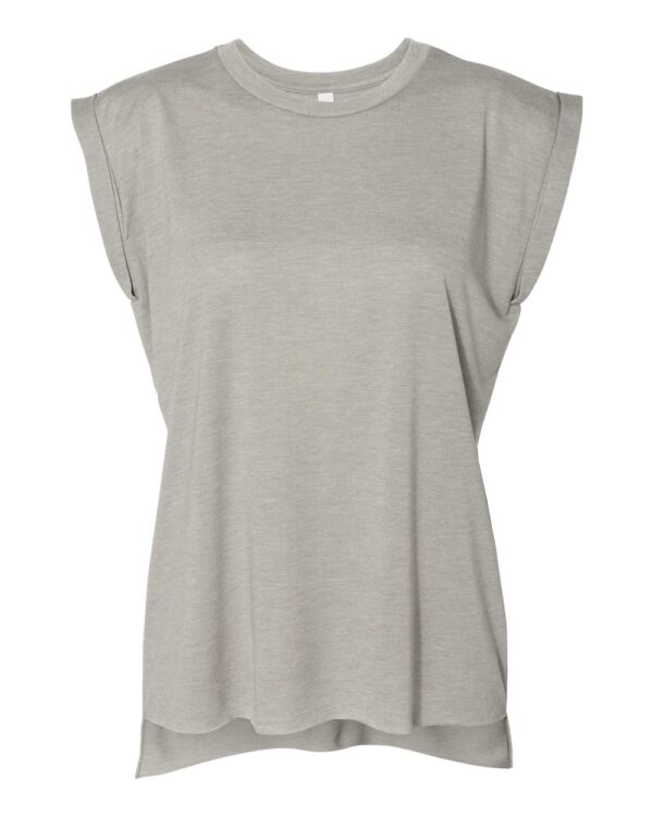 BELLA + CANVAS Women’s Flowy Muscle T-Shirt With Rolled Cuffs