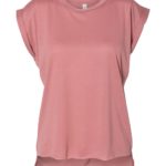 BELLA + CANVAS Women’s Flowy Muscle T-Shirt With Rolled Cuffs