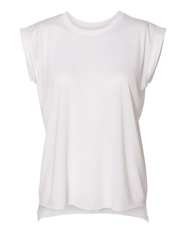 BELLA + CANVAS Women’s Flowy Muscle T-Shirt With Rolled Cuffs