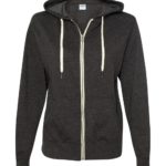 Independent Unisex Heather French Terry Zip-Up Hooded Sweatshirt