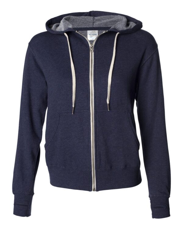 Independent Unisex Heather French Terry Zip-Up Hooded Sweatshirt