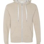 Independent Unisex Heather French Terry Zip-Up Hooded Sweatshirt