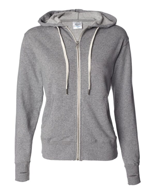 Independent Unisex Heather French Terry Zip-Up Hooded Sweatshirt