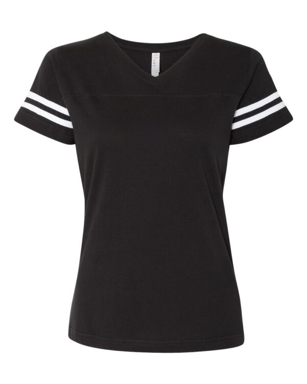 Women’s Football V-Neck Fine Jersey T-Shirt