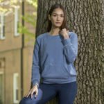 Michaela Angel Fleece Crew-Neck Sweatshirt