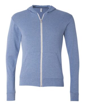 BELLA + CANVAS Unisex Triblend Full-Zip Lightweight Hoodie