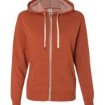 Independent Unisex Heather French Terry Zip-Up Hooded Sweatshirt